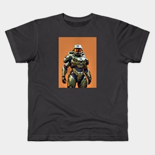 Warrior robot illustration Kids T-Shirt